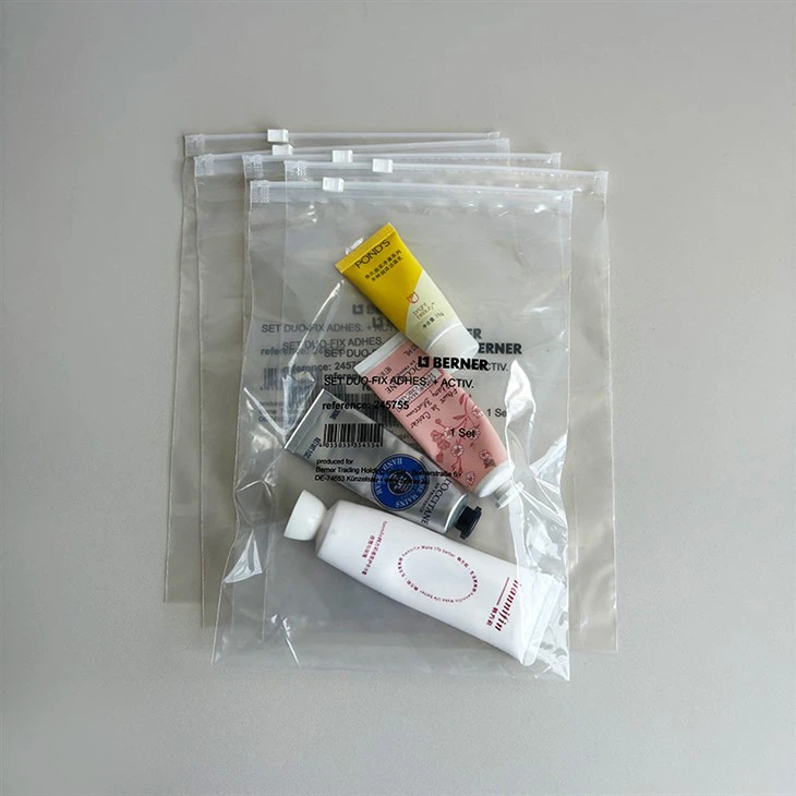 Plastic transparent slide bag